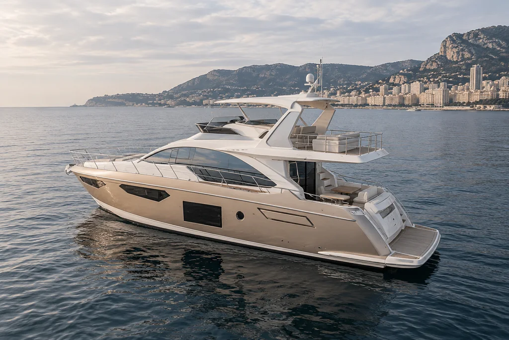Azimut 60 Fly sur la côte de Monaco