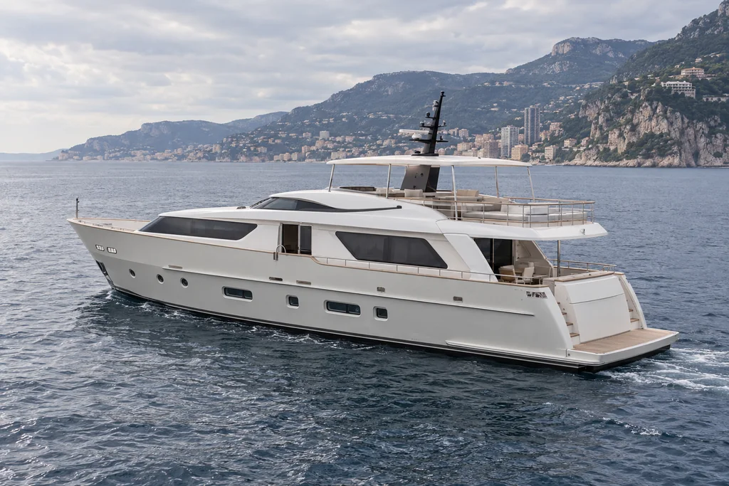 Sanlorenzo SD92 sur la côte de Monaco