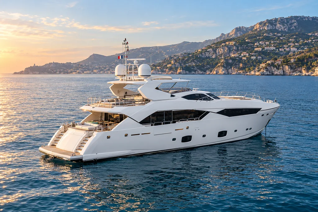 Sunseeker 115 Sport Yacht sur la côte de Monaco