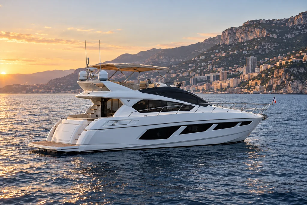 Sunseeker Manhattan 65 sur la côte de Monaco