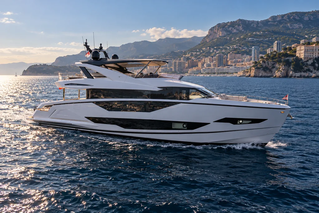 Sunseeker 90 Ocean exterior near Monaco