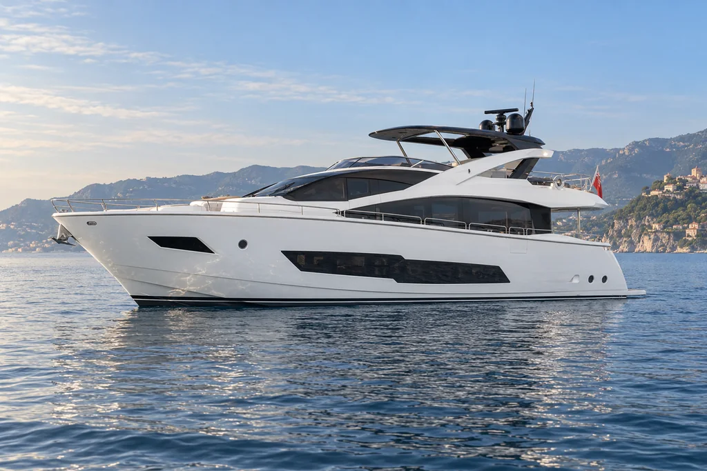 Sunseeker 86 Yacht on the Monaco coast