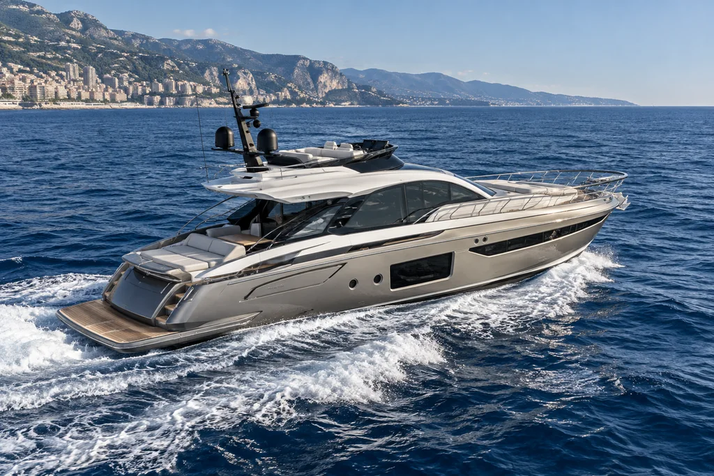 Azimut S8 on the Monaco coast