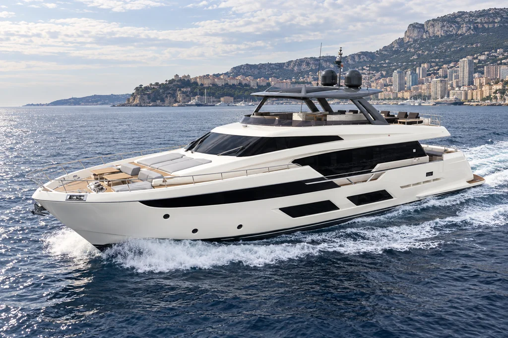 Illustrative Ferretti Yachts 920 near Monaco