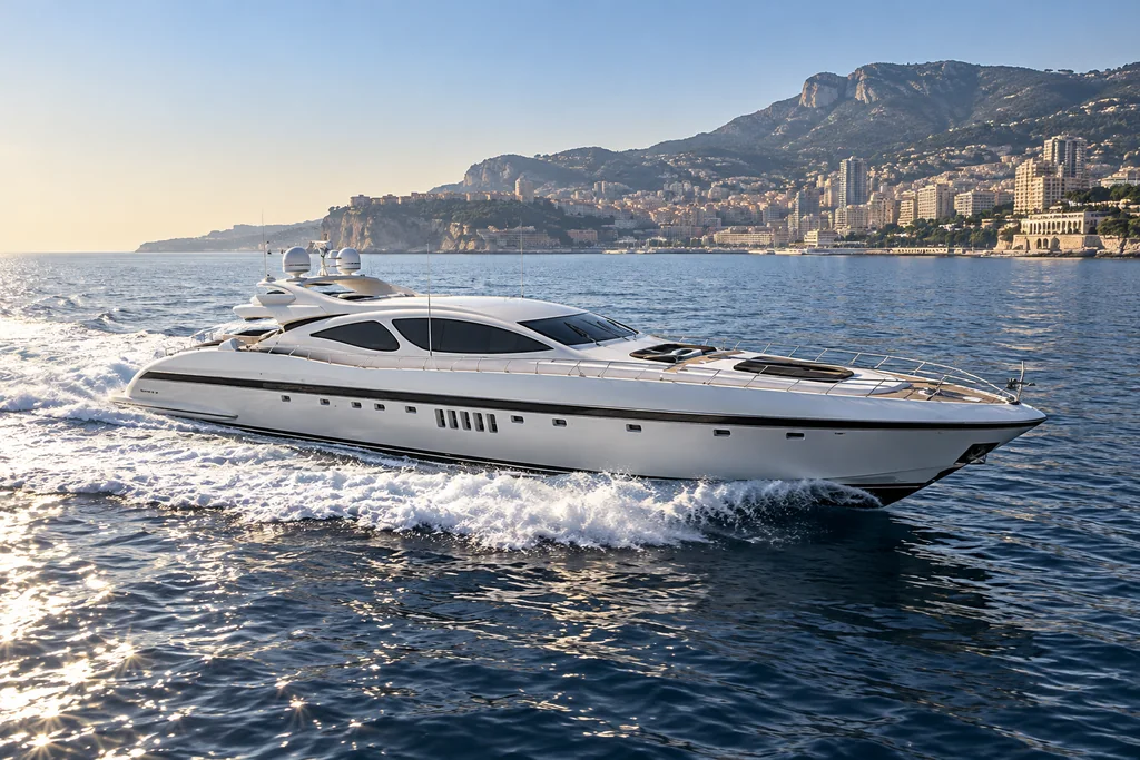 Illustrative Mangusta 130 off Monaco